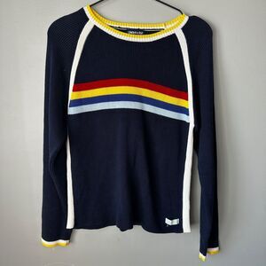 Vtg The Limited Too Stripe Sweater girls XXL Navy
